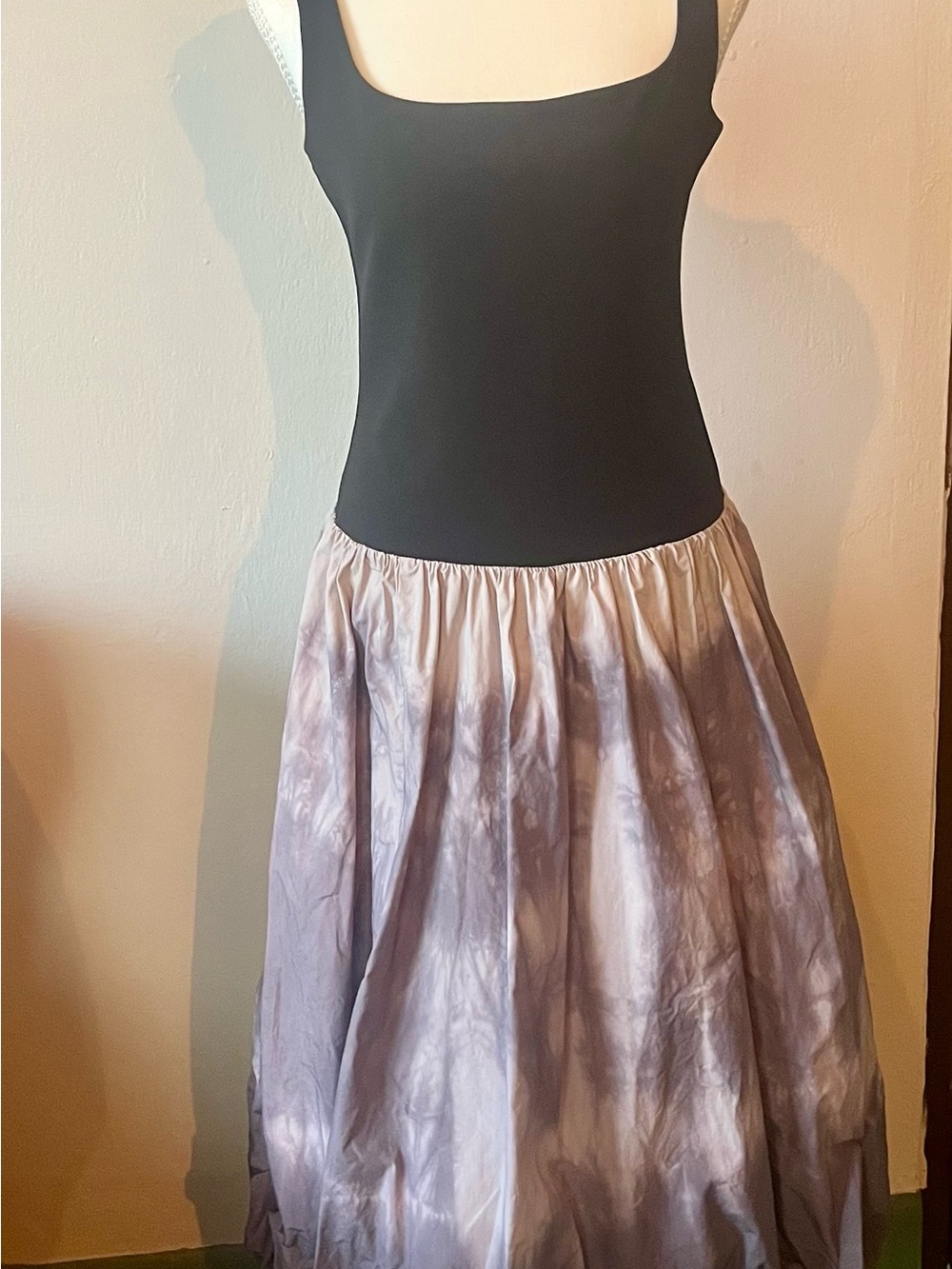 Abercrombie & Fitch custom tie-dyed A-Line Bubble Midi Dress